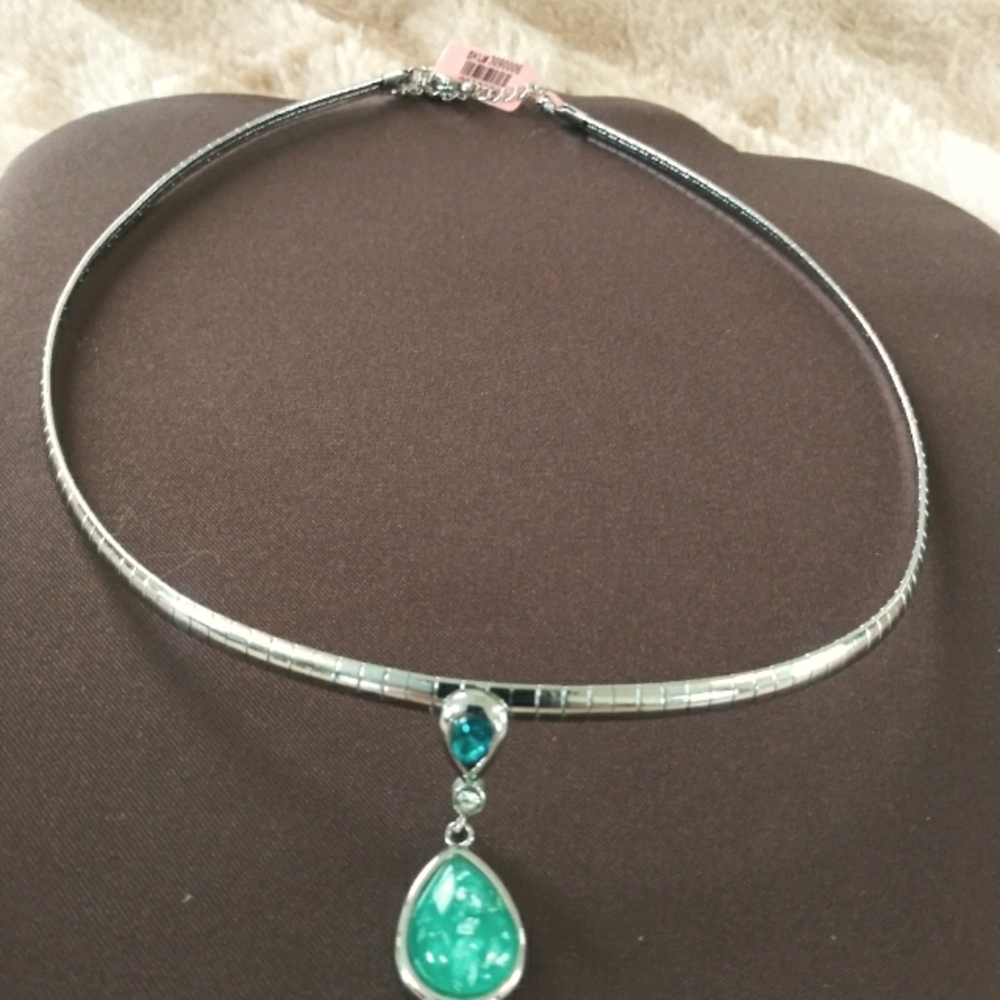 Drop Necklace Multi-Gemstones 17 Inches NWT